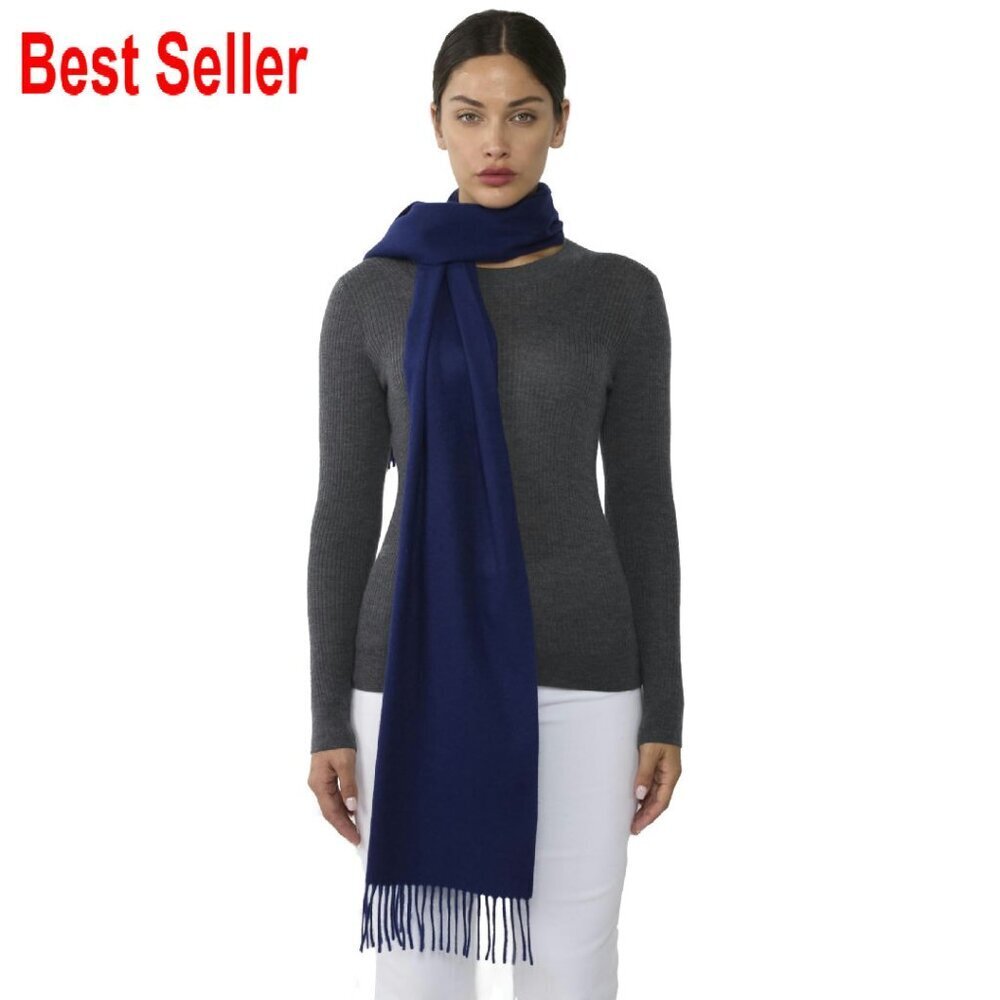 Pure Cashmere Scarf Elegant Classic Winter Wrap Cozy Warm Accessory